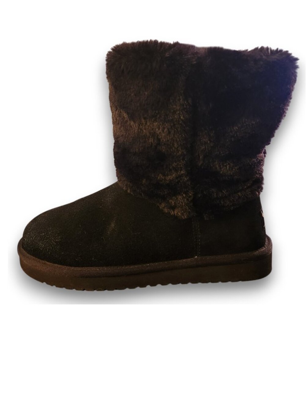 Koolaburra by UGG Aubrei Short Black Faux Boot Sz 6